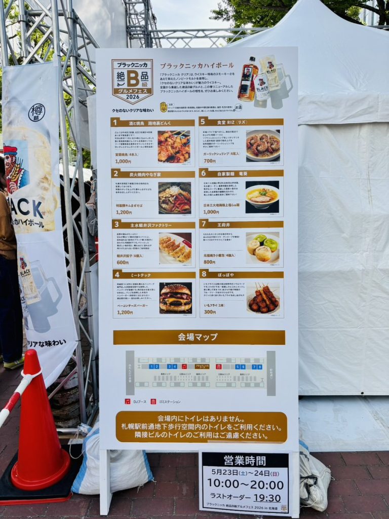 ブラックニッカ 絶品B級グルメフェス 2026 メニュー